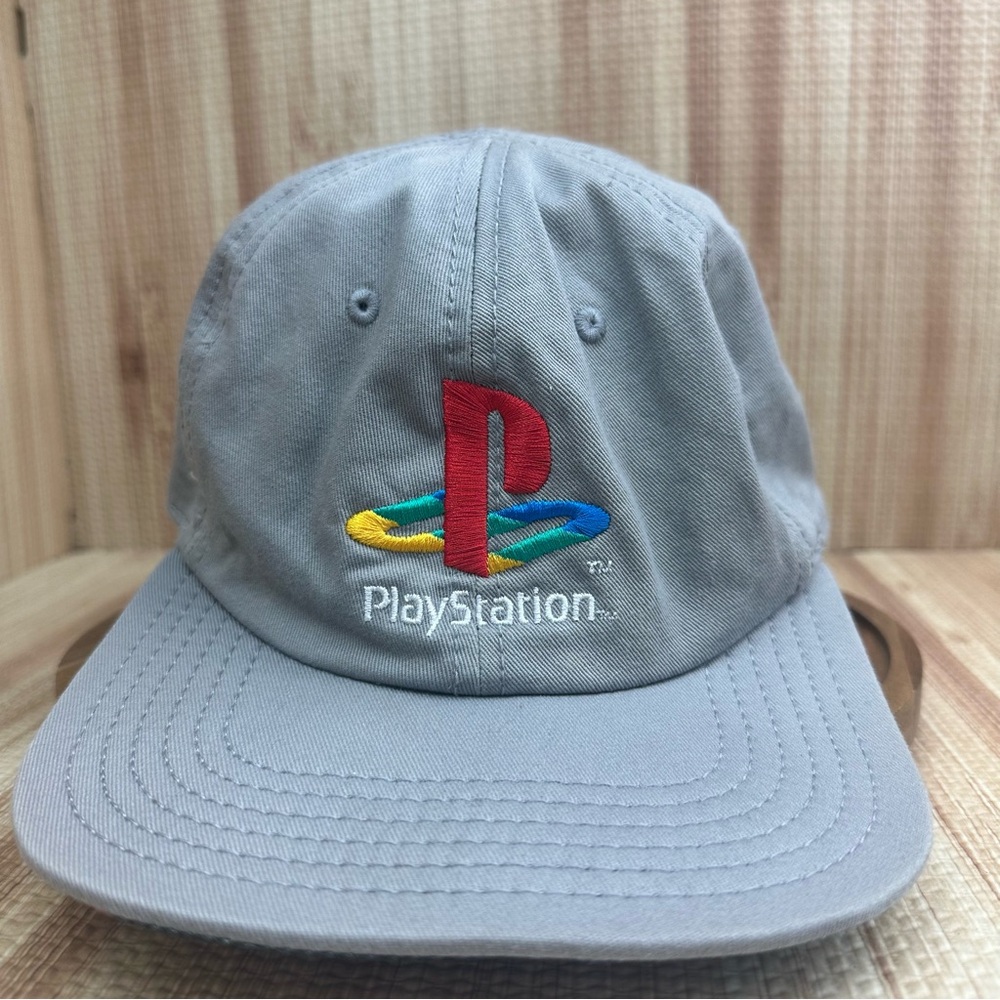 Play Station One Hat Reversible Sony Adjustable Strap Gray Black Gamer
